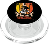 I Ride Boys That Ride Bikes - Mens Kids Boys Retro BMX PopSockets PopGrip for MagSafe