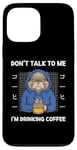 Coque pour iPhone 13 Pro Max Chat vintage Don't Talk To Me I'm Drinking Coffee Style rétro