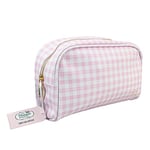 Pink Vichy Checked Makeup Bag, Pink, One Size, Casual