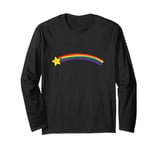 colorful LGBTQ Falling Star Space Long Sleeve T-Shirt