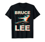 Bruce Lee Flying Kick Faux 3D Effect Vintage T-Shirt