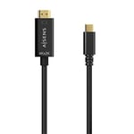 AISENS Câble convertisseur USB-C vers HDMI 4K@30Hz, USB-C/M-HDMI/M, noir, 0,8 m