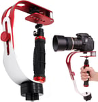 Pro Caméra Vidéo De Poche Stabilisateur Steady, Parfait Monopodes Pour Gopro, Cannon, Nikon Ou Tout Appareil Photo Reflex Numérique Jusqu'À 0,95 Kg Avec Smooth Glide Pro Steady Cam - Rouge + Argent +