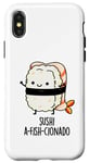 Coque pour iPhone X/XS Jeu de mots amusant Sushi A-Fish-Cionado