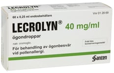 Lecrolyn, ögondroppar, lösning i endosbehållare 40 mg/ml 60 x 1 dos(er)