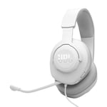 JBL Quantum 100M2 Wired Over-Ear Gaming Headset with JBL QuantumSOUND Signature and 3.5 mm Headphone Jack, Multi-Platform Compatibility, Detachable Mic, Mute Option, White