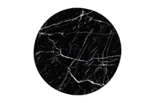 Ink Marble Matte Rund 200 cm - Svart Store tepper