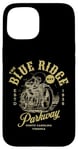 Coque pour iPhone 15 Blue Ridge Parkway BRP Vintage Moto