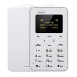 Mini Téléphone Ultra Fin Mobile Bluetooth Portable Calculatrice Blanc