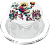 Ballin with the Messiah Rejoignez la communauté Jesus Basketball PopSockets PopGrip pour MagSafe