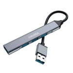 iKaku KSC-751 KUOFENG Hub 4in1 -jakaja (USB - USB3.0 + USB2.0 x3) Harmaa