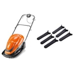 Flymo EasiGlide 300 Hover Collect Lawn Mower - 1700W Motor, 30cm Cutting Width, 20 Litre Grass Box & FLY014 x6 Plastic Lawnmower Blades for Hover Vac, Mow 'n' Vac, Micro Lite, Minimo, Mow 'n' Vac