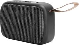 Haut-Parleur Bluetooth, Caisson de Basses Stéréo sans Fil Mini Lecteur de Musique USB Portable, avec Radio FM, Appels Mains Libres, Intérieur/Extérieur(Marron)