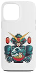 Coque pour iPhone 13 Pro Max Ramen Japonais Mecha Robot Géant La Grande Vague Anime