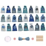 24pcs Christmas DIY Advent Calendar Countdown Numbers Bag Candy Storage Pouch