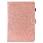 iPad 9,7" 5/6, iPad Air/Air 2 -kotelo glitter - vaaleanpunainen