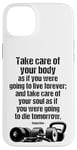 iPhone 14 Plus Motivational Gym Quote Care For Body & Soul Fitness Training Case