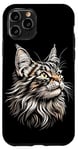 Coque pour iPhone 11 Pro Maine Coon Chat Cat Amoureux des Chats Maine Coon Doux