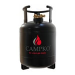 CAMPKO Bouteille GPL Bluetooth Réservoir 15L 6kg Noir Camping car Fourgon