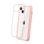 RhinoShield Coque Compatible avec [iPhone 13] | Mod NX - Protection Fine Personnalisable avec Technologie Absorption des Chocs [sans BPA] - Rose Poudré