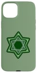 iPhone 15 Plus Green Star of David for Hanukkah | Am Yisrael Chai Case