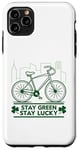 Coque pour iPhone 11 Pro Max Stay Green Stay Lucky – Cycliste St Patrick's Day Portland