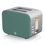 Swan Nordic Style 2 Slice 900W Green Variable Browning Levels Loaf Bread Toaster