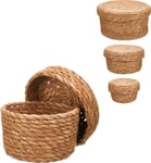 Giftdecor Oppbevaringskurver Laget Av Naturlig Vevd Stoff, 3 Stk