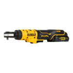 DEWALT Clé à cliquet sans fil, 1/4" 12V XR (sans balais) incl. 1x batterie G (12 Volt / 3 Ah) DCF504L1G-QW