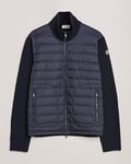 Moncler Hybrid Zip Sweater Navy