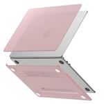 GPXIIZ Coque Compatible avec MacBook Air 13 Pouces M1 2020 2019 2018 Release A2337 A2179 A1932, Étui de Protection Housse Rigide en Plastique 13,3", Rose