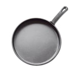 SOGA 26cm Round Cast Iron Frying Pan Skillet Griddle Sizzle Platter - Frying Pans - ZPai033