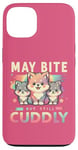 Coque pour iPhone 13 May Bite But Still Jouet de jeu en forme de loup en fourrure