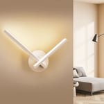 Jamais utilisé] S'afielina Applique murale led moderne angle 120 ° applique murale intérieure moderne, 3 couleurs de lumière 3000K/4000K/6000K, Blanc