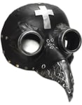 Plague Doctor Maske med Kors i Pannen