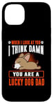 Coque pour iPhone 14 Plus Chihuahua You Are A Lucky Dog Dad Funny Puppy Dogs Lovers