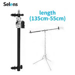 Telescopic Reflector Holder Extendable Boom Arm 360 Swivel Portrait Photography