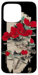 iPhone 15 Pro Max Japanese Tsubaki flower in retro grunge flower aesthetic Case