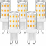 Ampoule LED G9 3000K blanc chaud 3W, ampoule LED à douille G9 à deux broches (équivalent halogène 40W), ampoules G9 à économie d'énergie pour lustre,