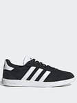 adidas Sportswear Women's Breaknet Sleek Suede Trainer - Black/white, Black/White, Size 3.5, Women