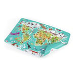 Hape E1626 2-in-1 World Tour Atlas Wooden Puzzle and Boardgame