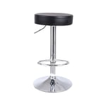 Kktoner - Tabouret de Bar Réglable en Hauteur Rotatif Spa Tabouret de Travail Tabouret de Bureau en Cuir synthétique Noir