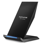 Wireless Charger for Samsung and iPhone, NANAMI Qi-Certified Fast Cordless Charging Stand for iPhone 15 14 13 12 11 X XS XR XS Max 8 8P, 10W for Samsung Galaxy S24 S23 S22 S21 S20 S10 S9 S8 Note 20