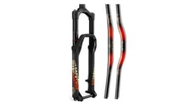 Kit stickers fourche rockshox 35mm   troy lee design or   orange