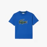 Lacoste Boys Boy's Juniors Graphic Print Cotton T-Shirt in Blue - Size 12Y