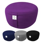 Pouf, zafu, coussin de méditation, yoga - Rond - 35 x 35 x 15 cm - Prune Vivezen