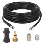 STYDDI Pressure Washer Drain Pipe Hose Cleaning Kit for Karcher K2-K7 Series and LAVOR Pressure Washer, with Jet Nozzle and Rotating Jet Nozzle, 15 M, 180 Bar