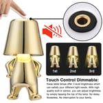 (New (Gold) Mr-Why) Creative Little Gold Man Bedside Living Room Decorative T UK