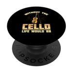 Cello Instrument Funny Playing Musical Lesson PopSockets Adhesive PopGrip