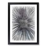 Big Box Art Lost in Space in Abstract Framed Wall Art Picture Print Ready to Hang, Black A2 (62 x 45 cm)